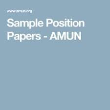 Sample Position Papers Amun Positivity Paper Sample