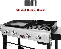 Check spelling or type a new query. Buy Royal Gourmet Gd401 Portable Propane Gas Grill And Griddle Combo With Side Table 4 Burner Folding Legs Versatile Outdoor Black Online In Indonesia B01env3uda