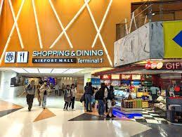 Airport shopping mall interior