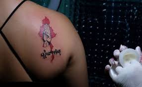 Myanmar Military Coup People Protest Against Military Coup With Tattoos