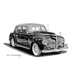 The Four Door Version Of The 1941 Dodge Custom Town Sedan Was The Most Popular Of Its Line At The Time Chrysler Corporati Automotive Art Car Drawings Car Art