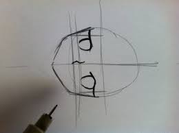Draw lines as a guide for the size of eyes. How To Draw An Anime Face Female 14 Steps Instructables