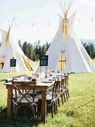 How To Plan An Epic Camp Wedding Camp Wedding Rustic Outdoor Outdoor Reception