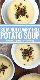 30 Minute Dairy Free Potato Soup Recipe Dairy Free Potato Soup Dairy Free Snacks Dairy Free Recipes