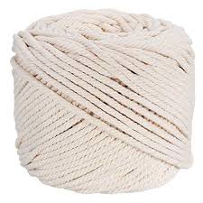 ialwiyo macrame cord no industrial treatment not dyed natural color handmade soft 4 strand cotton cord rope for macrame wall hanging plant hanger diy