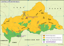 Rivers provided a reliable source of water in a dry region. Central Africa Rep Vegetation Map Eps Illustrator Map Vector World Maps