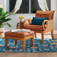 Bermuda Teak Chair Ottoman Grandin Road Chair And Ottoman Teak Chairs Indoor Rattan Furniture