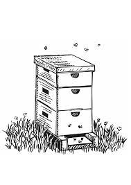 Beehive coloring page from bees category. Coloring Page Beehive Free Printable Coloring Pages Img 19396