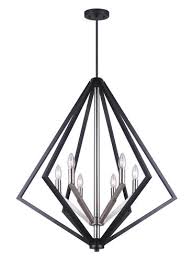 Patriot Lighting Dryden Matte Black And Brushed Nickel 6 Light Pendant At Menards