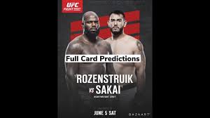 Rakic dana white's contender series: Ufc Fight Night Rozenstruik Vs Sakai Full Card Predictions Ufcvegas28 Youtube