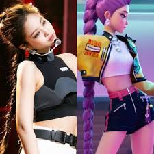 헌트릭스 루미와 블랙핑크 제니 비교 이미지