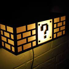 Super Mario Bros Question Block Lamp Night Lamps Block Wall Led Light Bulb