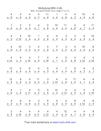 Math Fours Tables To 12 Practice Sheet Multiplication Worksheets Multiplication Math Drills