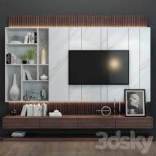 3d Models Tv Wall Tv Shelf 36 In 2020 Living Room Tv Unit Designs Living Room Tv Unit Tv Unit Furniture Design