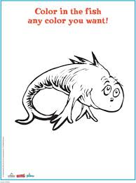 Here are ten coloring pages with pictures of sea animals to color. One Fish Two Fish Red Fish Blue Fish Coloring Pages Part 2