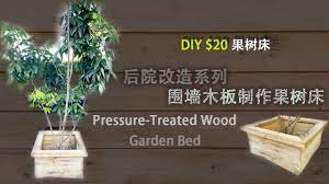 diy garden bed edging 后院改造 自己动手制作 美观便宜的果树床 youtube wood garden beds garden beds diy garden bed
