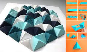 Potong kertas karton menjadi bentuk persegi panjang. Cara Membuat Hiasan Dinding Dari Kertas Karton Dengan Mudah Origami Kertas Origami Seni Dinding Buatan Sendiri