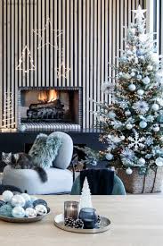 Idee Deco Noel Salon Decoration De Noel Bleue Deco Noel Salle Noel