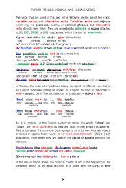 Turkish Tenses Modals And Linking Verbs In Turkish And