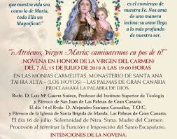 Virgen del carmen acto de contrición para todos los días dios mío y señor mío, postrado delante de vuestra majestad soberana, con todo mi ser, con toda mi… Monjas Carmelitas De Tafira Novena A La Virgen Del Carmen 2018 Diocesis De Canarias