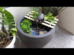Pick a location for your mini pond that receives a half day of sunshine. Diy Mini Fountain For Pot Pond Youtube