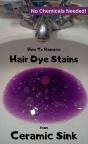 No Chemicals Needed How To Remove Hair Dye Stains From Ceramic Sink Cleaning Ideas Com Hair Dye Removal Ceramic Sink Cleaning Hacks
