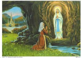 Catholic Print Picture Our Lady Lourdes St Bernadette 10x 7 1 2 Ready To Frame 14 99 Catholic Print Picture Of O Catholic Print Catholic Pictures Lourdes