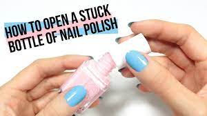 Dry the lid with a towel and try to twist it off. How To Open A Stuck Bottle Of Nail Polish Youtube