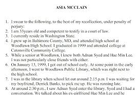 Serial Witness Asia Mcclain Claims Her Testimony Was Suppressed Essay Serial Podcast Testimony