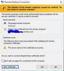 Apart from the basic courses that make up the curriculum. Remote Desktop Connection Rdp Certificate Warnings Microsoft Tech Community