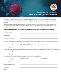 One of the new cases is in the northern zone and it is under investigation. Downloadable Covid 19 Checklists And Questionnaires Construction Safety Nova Scotia