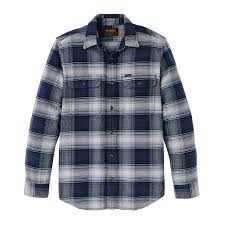 Filson Vintage Flannel Work Shirt - Light Blue Navy – Stomping Ground