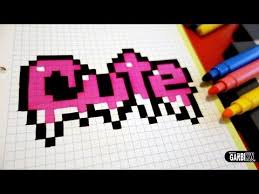 Handmade Pixel Art How To Draw Cute Graffiti Pixelart Youtube Pixel Art Pixel Art Pattern Pixel Art Grid