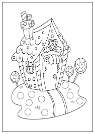 Online Coloring Pages Coloring Page Gingerbread House Christmas Download Print Coloring Page