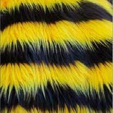 Maybe you would like to learn more about one of these? Black Yellow Striped Shag Faux Fur Fabric Sold By The Yard Etsy