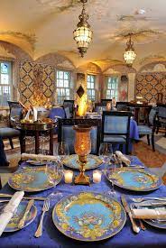 The villa by barton g. The Dining Room At The Villa By Barton G Versace Mansion Versace Home Celebrity Houses