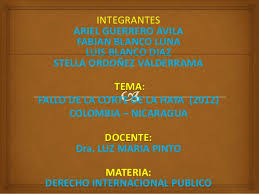 Informe presentado en el final de la materia edición periodística y diseño en medios digitales del posgrado en periodismo digital de la universidad abierta. Fallo De La Corte De La Haya 2012 Colombia Nicaragua