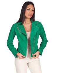Le combo perfecto et escarpin fonctionne parfaitement ! Veste Suedine Femme Veste Biker Suedine Perfecto Daim Vert Kbc