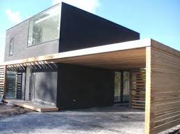 Carport Like There Idea Of The Sides Of Tge Carport Linking Down To Form A Deck Over The Lawn End Of The Carport Entree Maison Plan Maison Maison Contemporaine