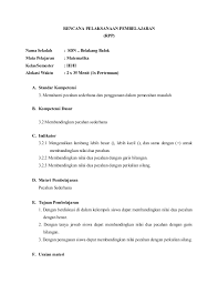 Rpp Matematika Kelas 3