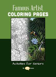 Supris douanier rousseau coloring page inspired by surpris by french artist henri rousseau. Artist Impression Henri Rousseau 01