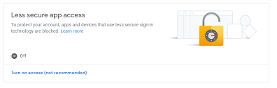 Step by step way to turn on less secure app access from gmail security settings. Enable Gmail Access For Applications That Don T Meet Google S Security