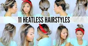 11 Easy Heatless Hairstyles For Short Amp Long Hair Under 5 Mins Back To School Youtube Heatless Hairstyles Short Hair Styles Easy Hair Styles
