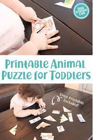 Free Printable Animal Puzzle For 2 3 Year Olds Easy Activity For Indoor Play Free Pres Easy Toddler Activities Toddler Learning Activities Toddler Activities