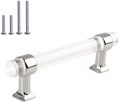 See more ideas about drawer pulls, leather drawer pulls, diy furniture. 25 Pack Clear Cabinet Handles 3 8 Inch Clear Drawer Pulls Acrylic Pulls For Cabinets Polished Chrome Kitchen Cabinet Hardware Clear Furniture Pulls Amazon Com