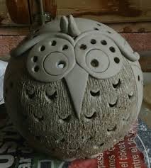 Buho De Gres Para Velas Keramik Eule Keramik Vogel Keramik Tiere