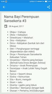 Kembali arti nama channel upload video terbaru yang berjudul 3 rangkaian nama bayi lelaki islami modern awalan kata. Nama Bayi Perempuan Sansekerta For Android Apk Download