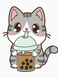 Boba Cat With Classic Milk Tea White Essential T Shirt By Dragnloc Cute Panda Wallpaper Cute Animal Drawings Kawaii Cute Kawaii Drawings
