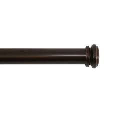 Home Decorators Collection 36 In L To 72 In L Telescoping 1 In Single Curtain Rod Kit In Oil Rubbed Bro Single Curtain Rods Curtain Rods Bronze Curtain Rods