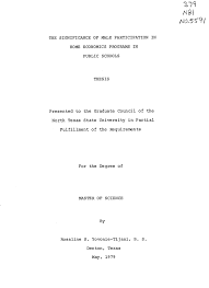 The subject that helps the home economist to … The Significance Of Male Participation In Home Economics Programs In Public Schools Unt Digital Library